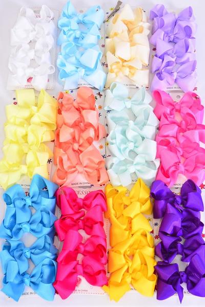 Bow Hair Clip, 5pc