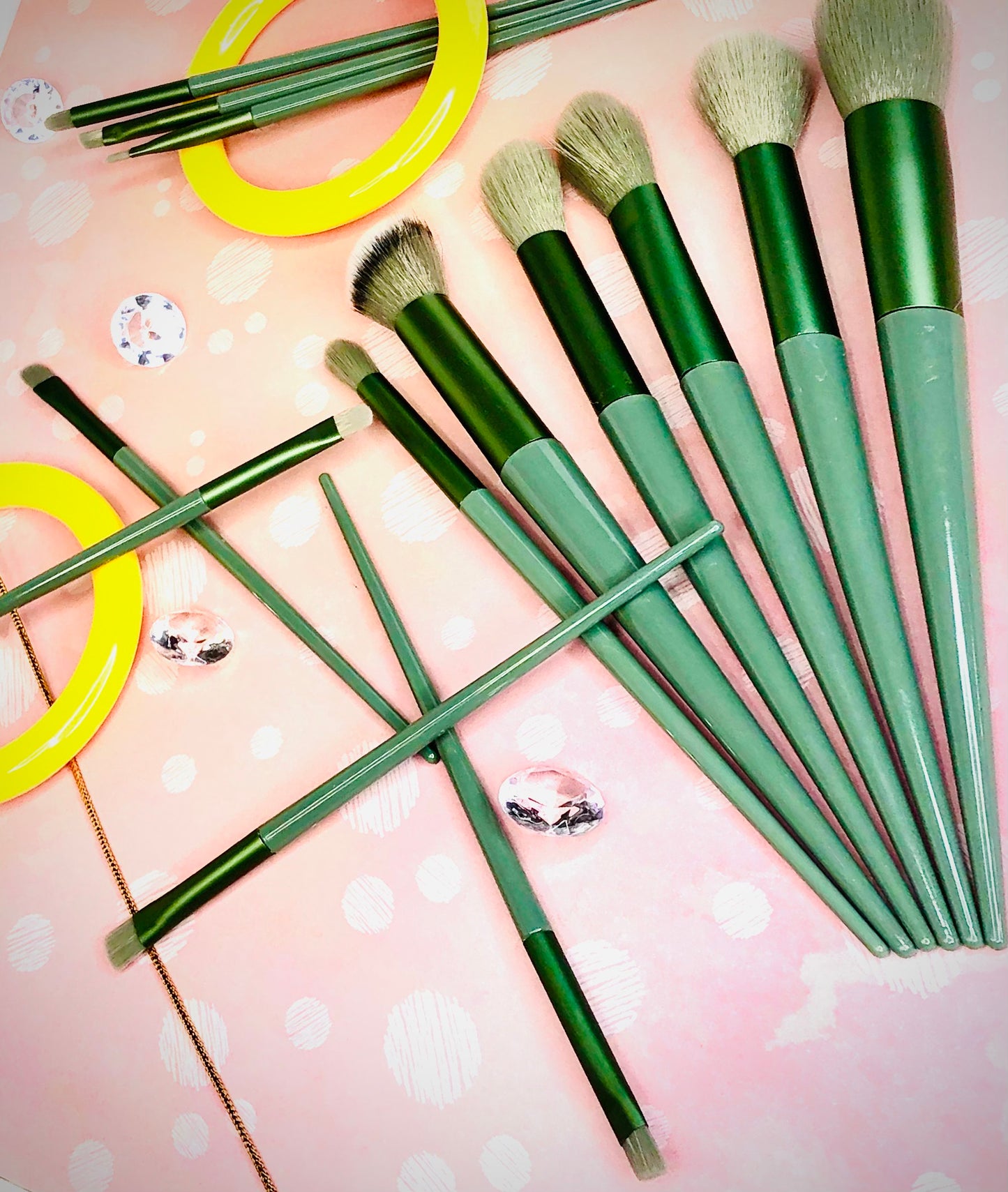 Make-up Brushes w/ bag, 13pc