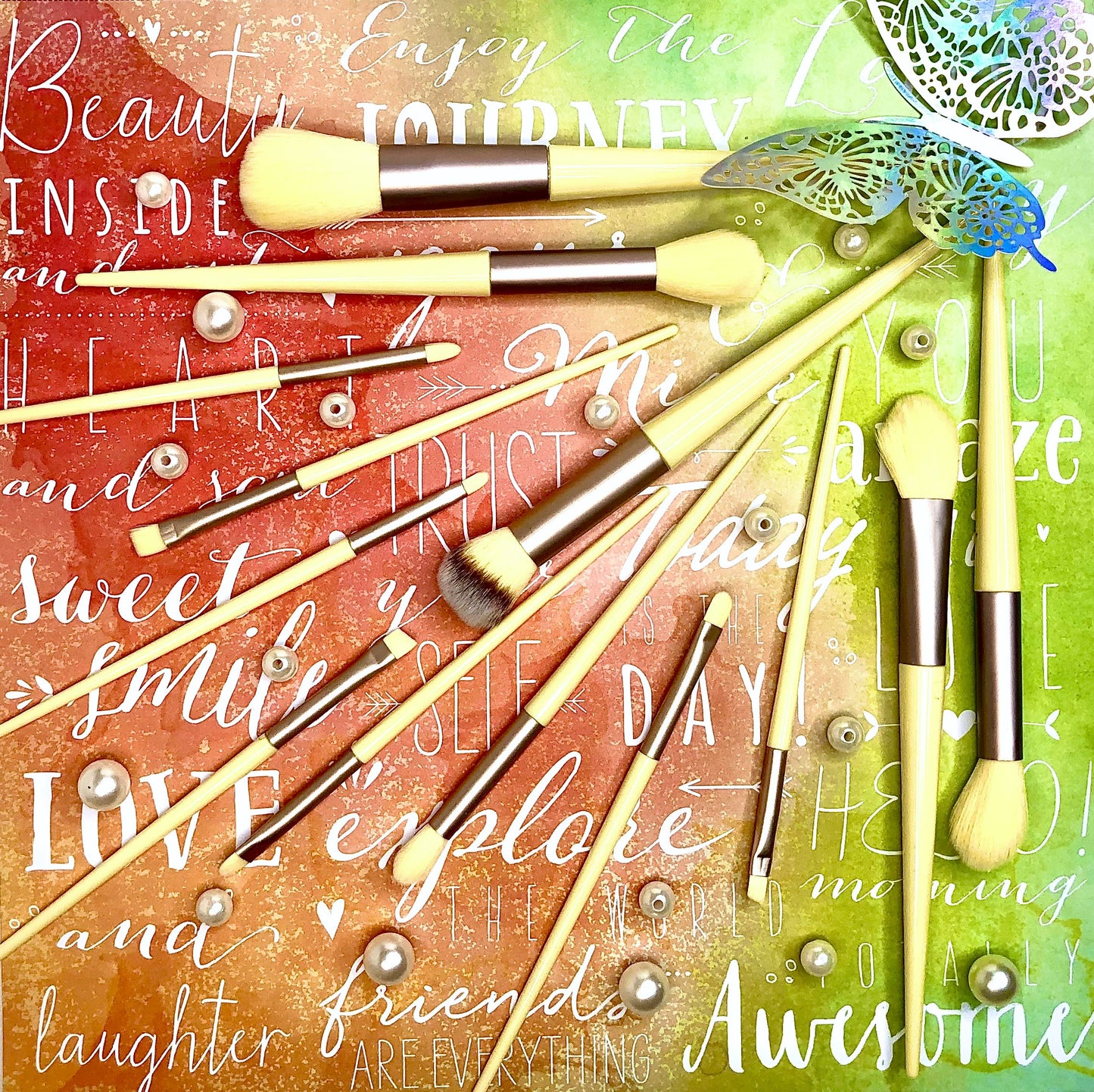 Make-up Brushes w/ bag, 13pc