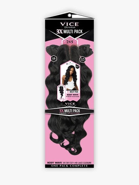 Sensationnel Vice Bundle 3X Multi Body Wave 18, 20, 22 inch
