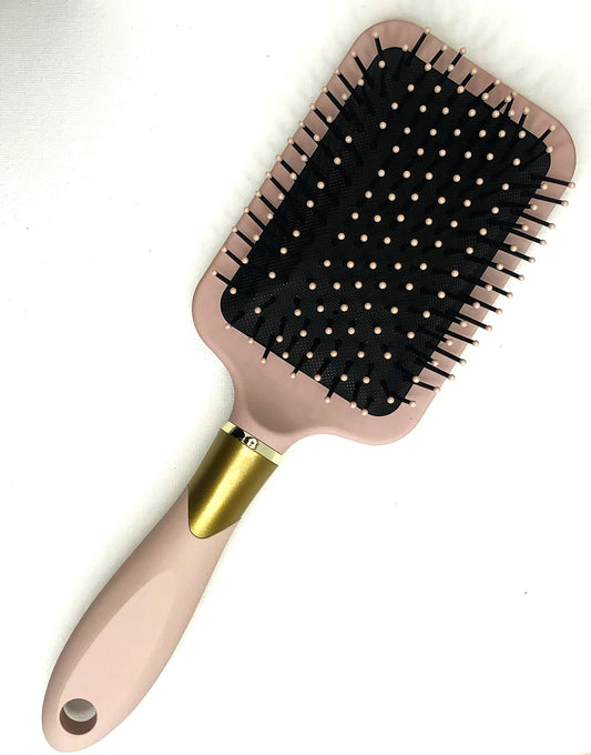 Cushion Paddle style Hair Brush, Rose pink