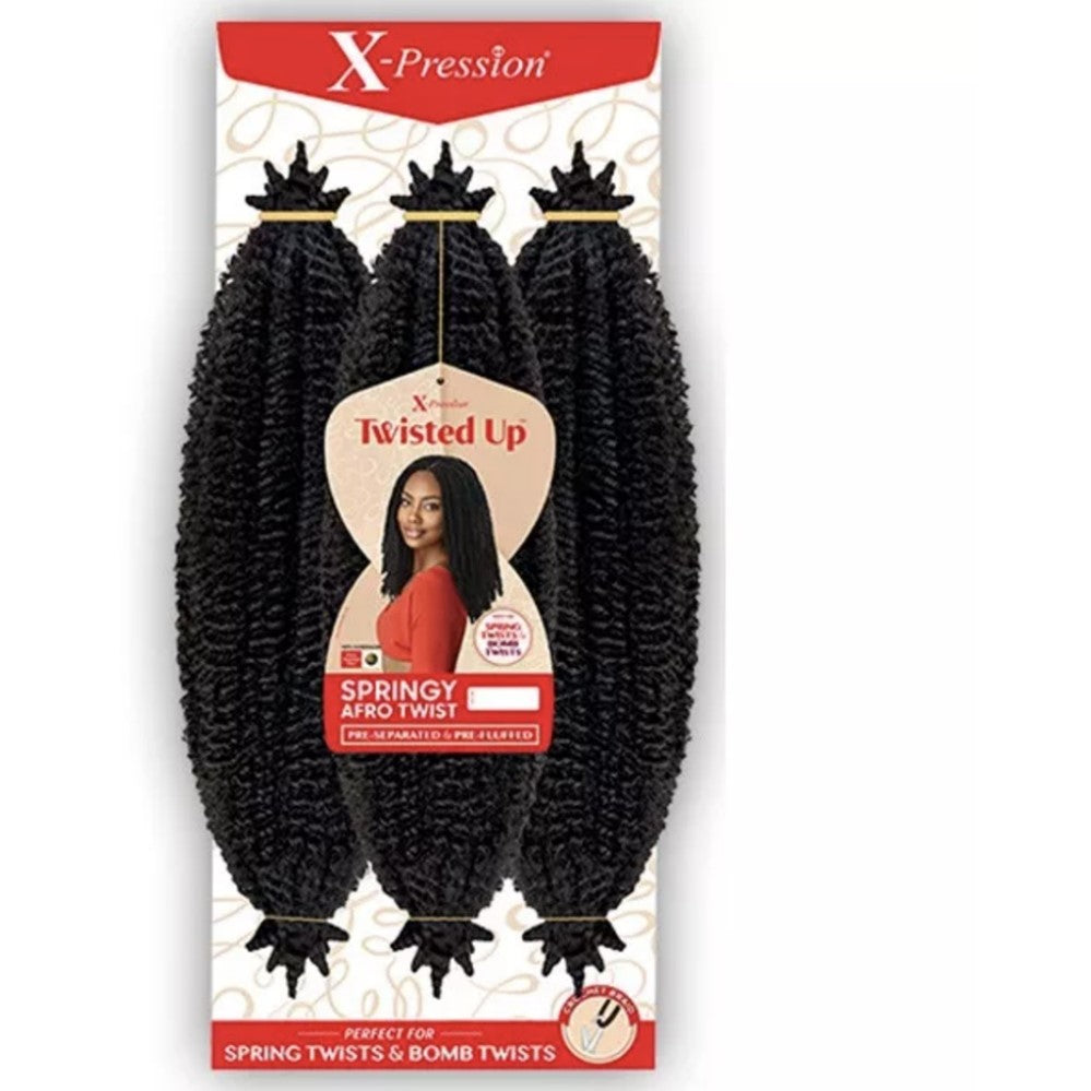 Outre X-PRESSION TWISTED UP CROCHET BRAID – SPRINGY AFRO TWIST 16 inch
