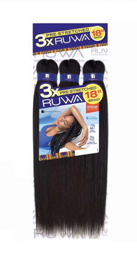Sensationnel 3X RUWA - Pre Stretched Braid 18 inch