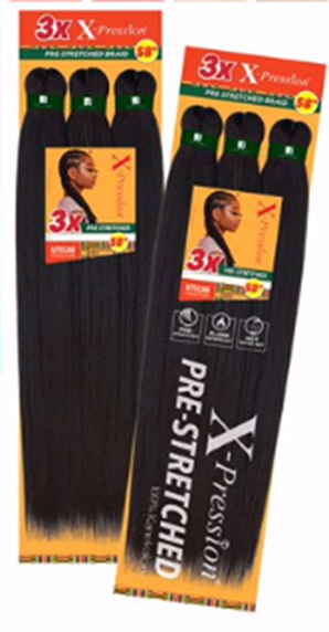 Sensationnel Collection 3X X Pression Pre Stretched Braiding Hair