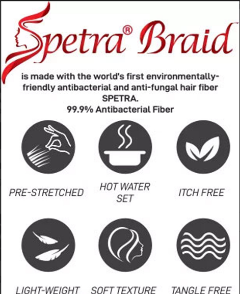 Spetra pre-Stretched Braiding Hair, 25 inch