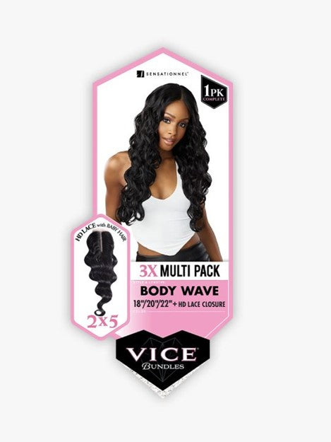 Sensationnel Vice Bundle 3X Multi Body Wave 18, 20, 22 inch